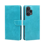 Custodia per telefono in pelle flip con fibbia in vitello, For vivo iQOO Z7x, For OPPO A55S 5G, For Realme GT Neo5 SE, For Xiaomi Redmi Note 12 Turbo, For Kyocera Digno SX3-KYG02, For Nokia C12