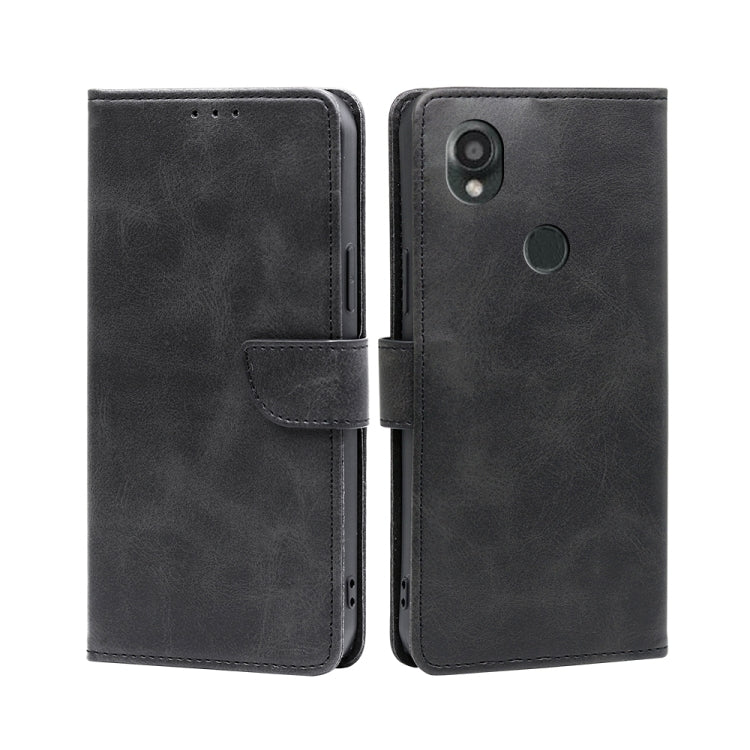 Custodia per telefono in pelle flip con fibbia in vitello, For vivo iQOO Z7x, For OPPO A55S 5G, For Realme GT Neo5 SE, For Xiaomi Redmi Note 12 Turbo, For Kyocera Digno SX3-KYG02, For Nokia C12