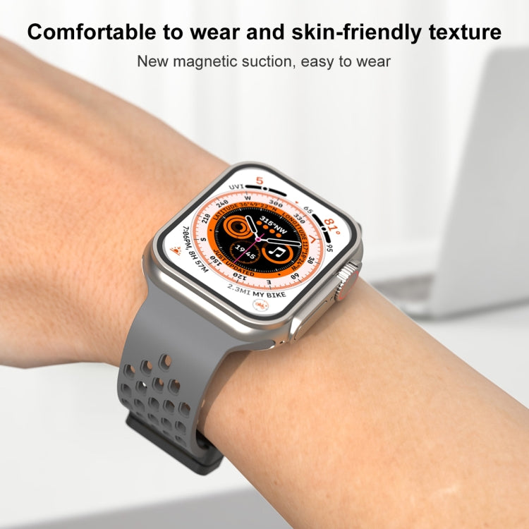 Cinturino in silicone con chiusura magnetica, For Apple Watch Series 8&7 45mm