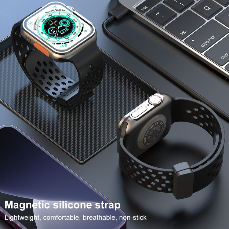 Cinturino in silicone con chiusura magnetica, For Apple Watch Series 8&7 45mm