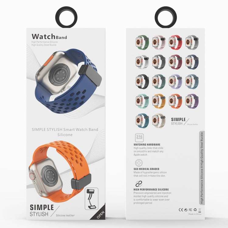 Cinturino in silicone con chiusura magnetica, For Apple Watch Series 8&7 45mm