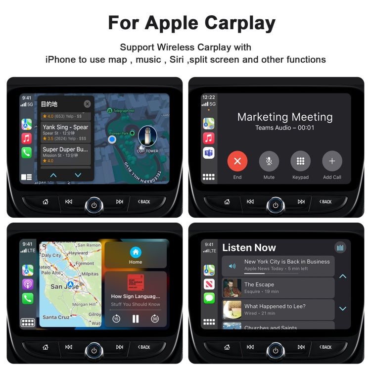 THT-020-2 USB + USB-C / Type-C Adattatore Carplay cablato a wireless per iPhone, THT-020-2
