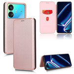 Custodia per telefono in pelle con vibrazione in fibra di carbonio, For Realme GT Neo5 SE, For DOOGEE X97 / X97 Pro, For ASUS ROG Phone 7, For Motorola Edge 40 Pro