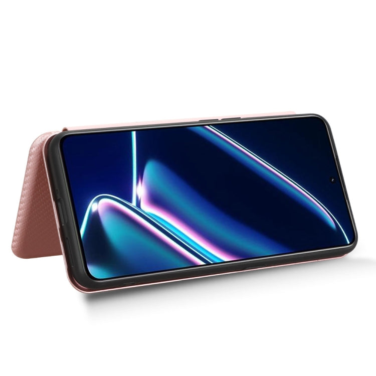 Custodia per telefono in pelle con vibrazione in fibra di carbonio, For Realme GT Neo5 SE, For DOOGEE X97 / X97 Pro, For ASUS ROG Phone 7, For Motorola Edge 40 Pro