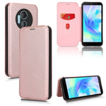 Custodia per telefono in pelle con vibrazione in fibra di carbonio, For Realme GT Neo5 SE, For DOOGEE X97 / X97 Pro, For ASUS ROG Phone 7, For Motorola Edge 40 Pro