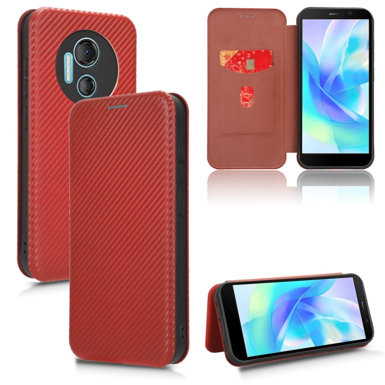 Custodia per telefono in pelle con vibrazione in fibra di carbonio, For Realme GT Neo5 SE, For DOOGEE X97 / X97 Pro, For ASUS ROG Phone 7, For Motorola Edge 40 Pro