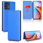 Custodia per telefono in pelle con vibrazione in fibra di carbonio, For Realme GT Neo5 SE, For DOOGEE X97 / X97 Pro, For ASUS ROG Phone 7, For Motorola Edge 40 Pro