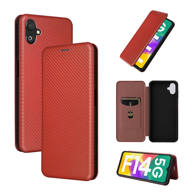 Custodia per telefono in pelle con vibrazione in fibra di carbonio, For Nokia C22, For Samsung Galaxy F14, For Xiaomi 13 Ultra