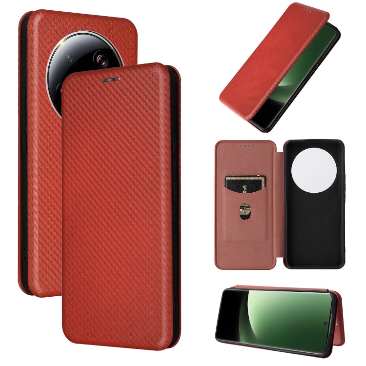 Custodia per telefono in pelle con vibrazione in fibra di carbonio, For Nokia C22, For Samsung Galaxy F14, For Xiaomi 13 Ultra