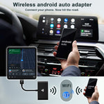 THT-020-2+ USB + USB-C / Type-C Adattatore Carplay da cablato a wireless per smartphone Android, THT-020-2+