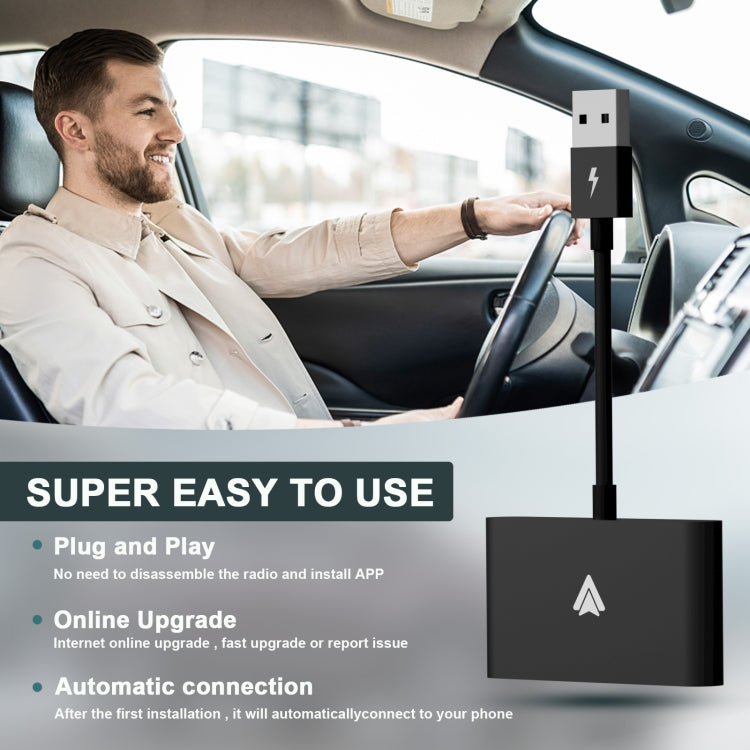 THT-020-2+ USB + USB-C / Type-C Adattatore Carplay da cablato a wireless per smartphone Android, THT-020-2+