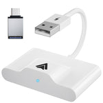 THT-020-3+ USB + USB-C / Type-C Adattatore Carplay da cablato a wireless per smartphone Android, THT-020-3+