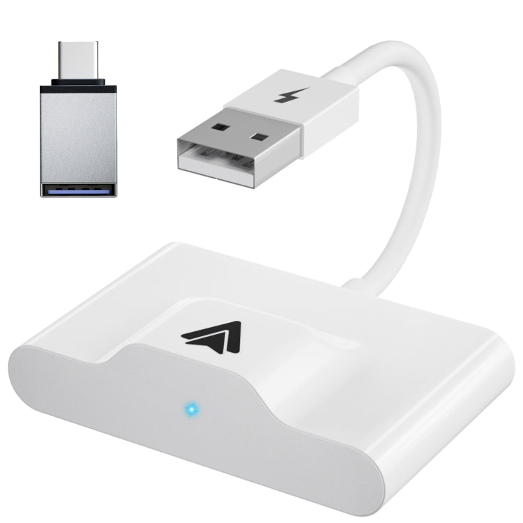 THT-020-3+ USB + USB-C / Type-C Adattatore Carplay da cablato a wireless per smartphone Android, THT-020-3+