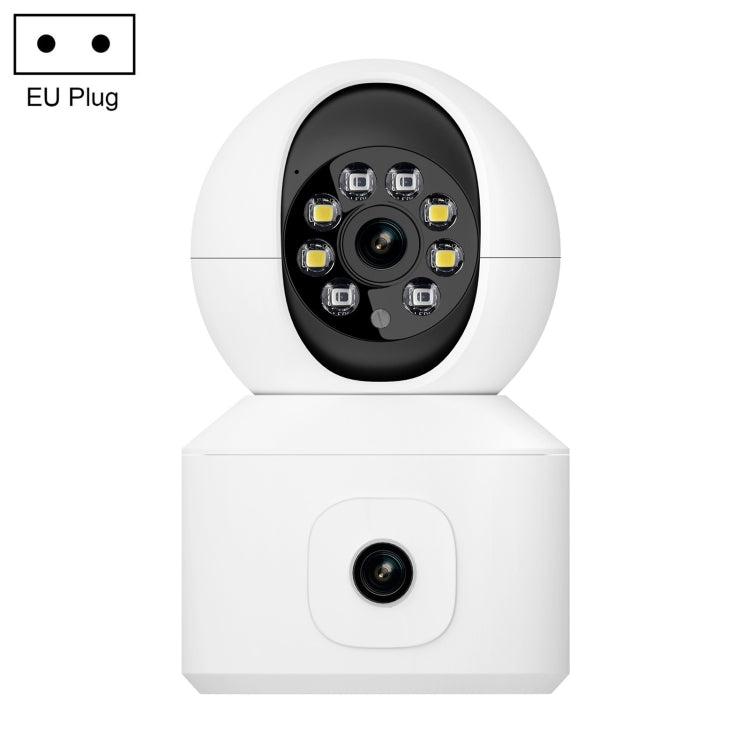 ESCAM QF010 2x2MP Dual Lens Dual Screen Sorveglianza Telecamera WiFi Supporto Rilevamento vocale e movimento bidirezionale, QF010