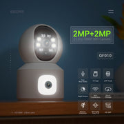 ESCAM QF010 2x2MP Dual Lens Dual Screen Sorveglianza Telecamera WiFi Supporto Rilevamento vocale e movimento bidirezionale, QF010