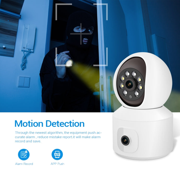 Telecamera WiFi ESCAM QF010 2x2MP doppio schermo