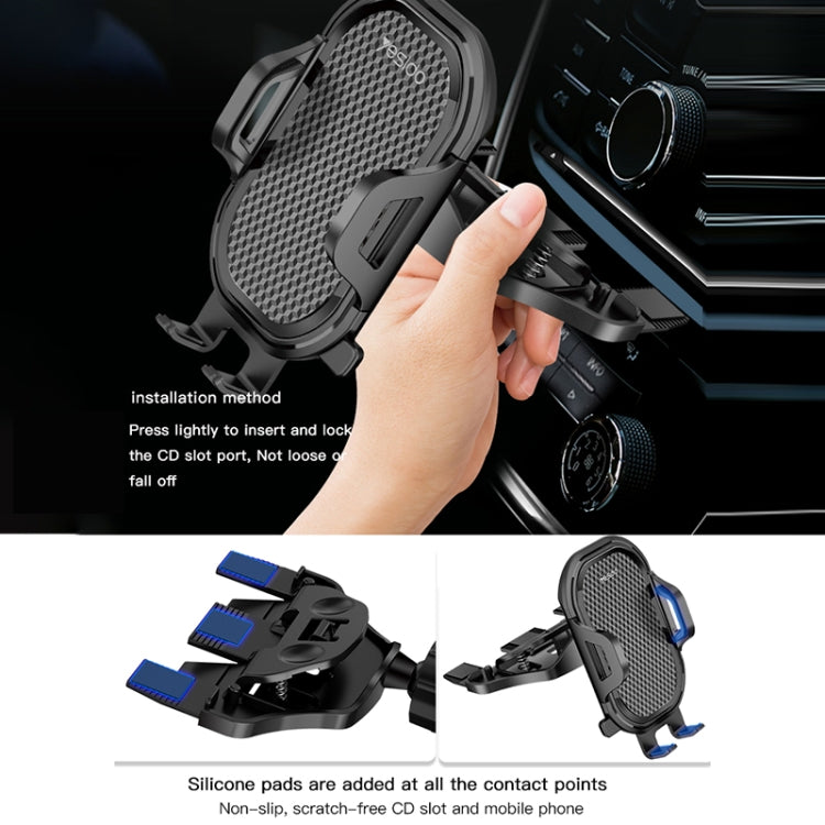 Yesido C84 Supporto per telefono da auto con porta CD girevole a 360 gradi, C84