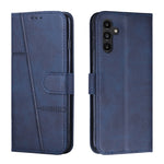 Custodia per telefono in pelle con fibbia in vitello con cuciture, For Samsung Galaxy A24 4G, For Samsung Galaxy M14 5G / F14 5G, For Google Pixel 7a, For Google Pixel 8