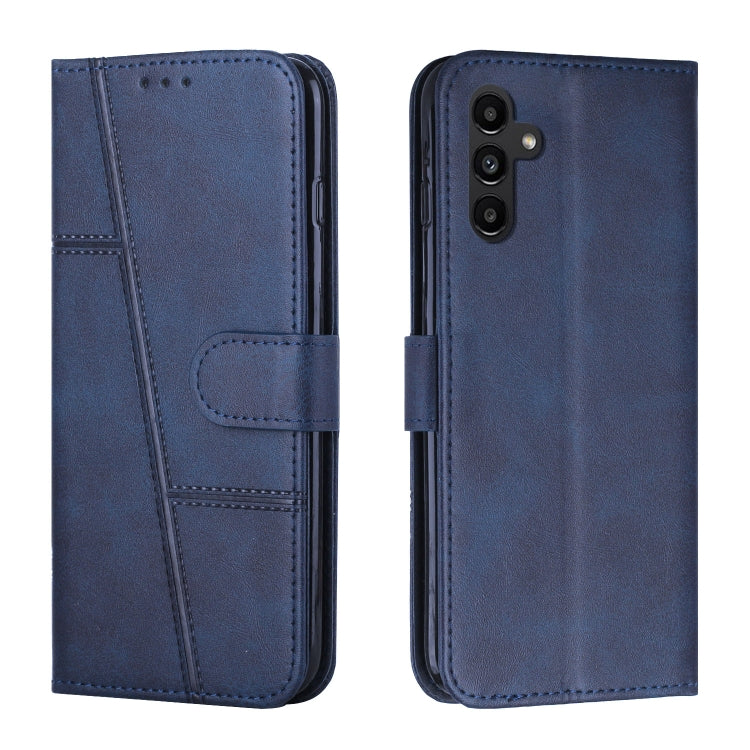 Custodia per telefono in pelle con fibbia in vitello con cuciture, For Samsung Galaxy A24 4G, For Samsung Galaxy M14 5G / F14 5G, For Google Pixel 7a, For Google Pixel 8