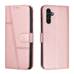 Custodia per telefono in pelle con fibbia in vitello con cuciture, For Samsung Galaxy A24 4G, For Samsung Galaxy M14 5G / F14 5G, For Google Pixel 7a, For Google Pixel 8
