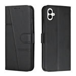 Custodia per telefono in pelle con fibbia in vitello con cuciture, For Samsung Galaxy A24 4G, For Samsung Galaxy M14 5G / F14 5G, For Google Pixel 7a, For Google Pixel 8