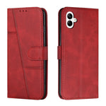 Custodia per telefono in pelle con fibbia in vitello con cuciture, For Samsung Galaxy A24 4G, For Samsung Galaxy M14 5G / F14 5G, For Google Pixel 7a, For Google Pixel 8