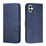 Custodia per telefono in pelle con fibbia in vitello con cuciture, For Samsung Galaxy A24 4G, For Samsung Galaxy M14 5G / F14 5G, For Google Pixel 7a, For Google Pixel 8