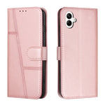 Custodia per telefono in pelle con fibbia in vitello con cuciture, For Samsung Galaxy A24 4G, For Samsung Galaxy M14 5G / F14 5G, For Google Pixel 7a, For Google Pixel 8