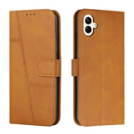 Custodia per telefono in pelle con fibbia in vitello con cuciture, For Samsung Galaxy A24 4G, For Samsung Galaxy M14 5G / F14 5G, For Google Pixel 7a, For Google Pixel 8