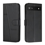 Custodia per telefono in pelle con fibbia in vitello con cuciture, For Samsung Galaxy A24 4G, For Samsung Galaxy M14 5G / F14 5G, For Google Pixel 7a, For Google Pixel 8