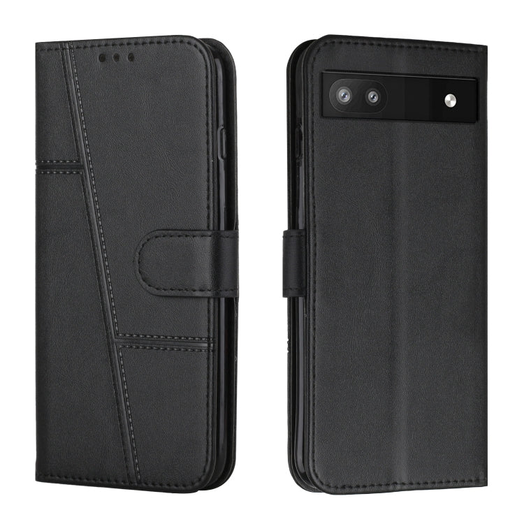 Custodia per telefono in pelle con fibbia in vitello con cuciture, For Samsung Galaxy A24 4G, For Samsung Galaxy M14 5G / F14 5G, For Google Pixel 7a, For Google Pixel 8