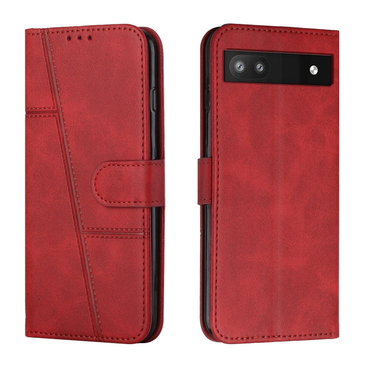 Custodia per telefono in pelle con fibbia in vitello con cuciture, For Samsung Galaxy A24 4G, For Samsung Galaxy M14 5G / F14 5G, For Google Pixel 7a, For Google Pixel 8