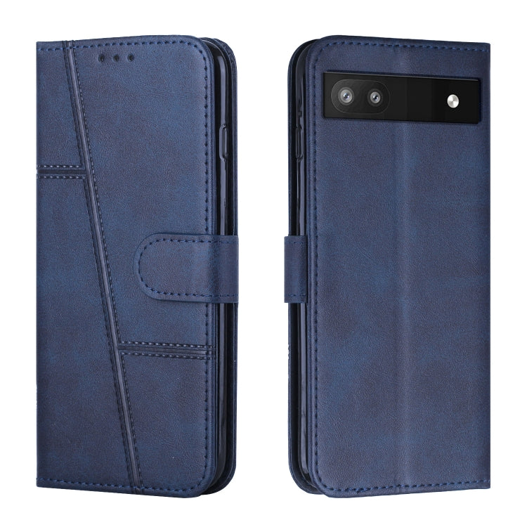 Custodia per telefono in pelle con fibbia in vitello con cuciture, For Samsung Galaxy A24 4G, For Samsung Galaxy M14 5G / F14 5G, For Google Pixel 7a, For Google Pixel 8