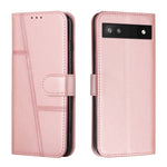 Custodia per telefono in pelle con fibbia in vitello con cuciture, For Samsung Galaxy A24 4G, For Samsung Galaxy M14 5G / F14 5G, For Google Pixel 7a, For Google Pixel 8