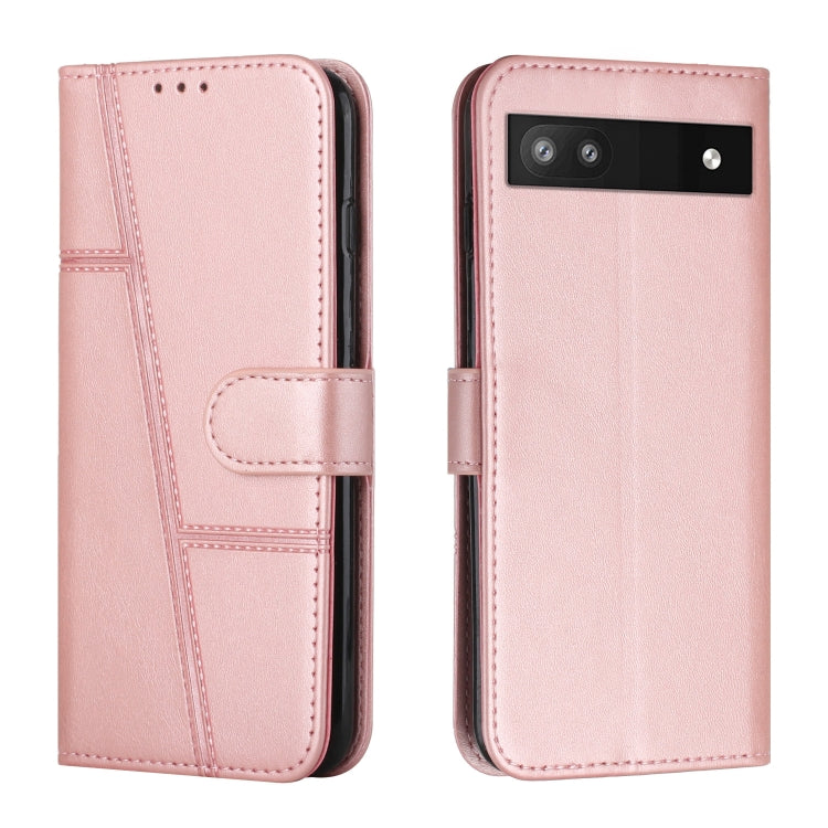 Custodia per telefono in pelle con fibbia in vitello con cuciture, For Samsung Galaxy A24 4G, For Samsung Galaxy M14 5G / F14 5G, For Google Pixel 7a, For Google Pixel 8