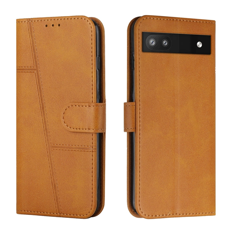 Custodia per telefono in pelle con fibbia in vitello con cuciture, For Samsung Galaxy A24 4G, For Samsung Galaxy M14 5G / F14 5G, For Google Pixel 7a, For Google Pixel 8