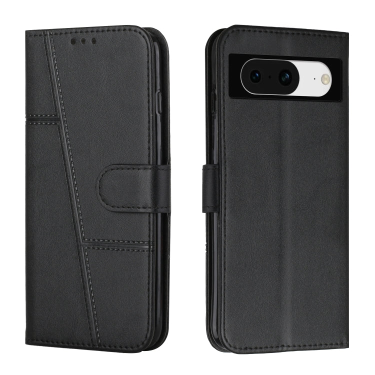 Custodia per telefono in pelle con fibbia in vitello con cuciture, For Samsung Galaxy A24 4G, For Samsung Galaxy M14 5G / F14 5G, For Google Pixel 7a, For Google Pixel 8