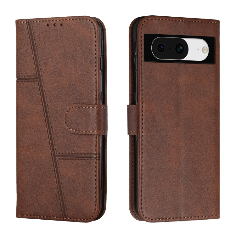 Custodia per telefono in pelle con fibbia in vitello con cuciture, For Samsung Galaxy A24 4G, For Samsung Galaxy M14 5G / F14 5G, For Google Pixel 7a, For Google Pixel 8