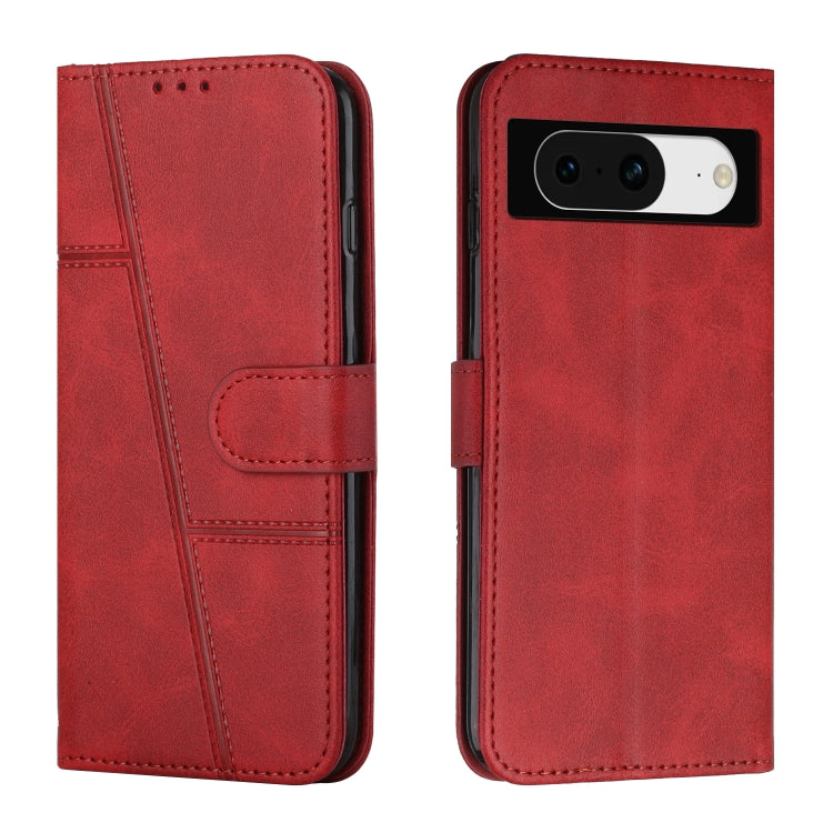 Custodia per telefono in pelle con fibbia in vitello con cuciture, For Samsung Galaxy A24 4G, For Samsung Galaxy M14 5G / F14 5G, For Google Pixel 7a, For Google Pixel 8
