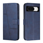 Custodia per telefono in pelle con fibbia in vitello con cuciture, For Samsung Galaxy A24 4G, For Samsung Galaxy M14 5G / F14 5G, For Google Pixel 7a, For Google Pixel 8