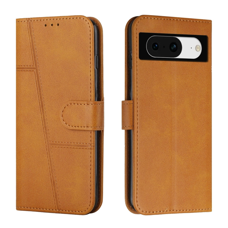 Custodia per telefono in pelle con fibbia in vitello con cuciture, For Samsung Galaxy A24 4G, For Samsung Galaxy M14 5G / F14 5G, For Google Pixel 7a, For Google Pixel 8