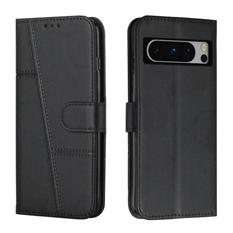 Custodia per telefono in pelle con fibbia in vitello con cuciture, For Google Pixel 8 Pro, For Infinix Hot 30i, For Tecno Spark 10, For Tecno Spark 10 5G
