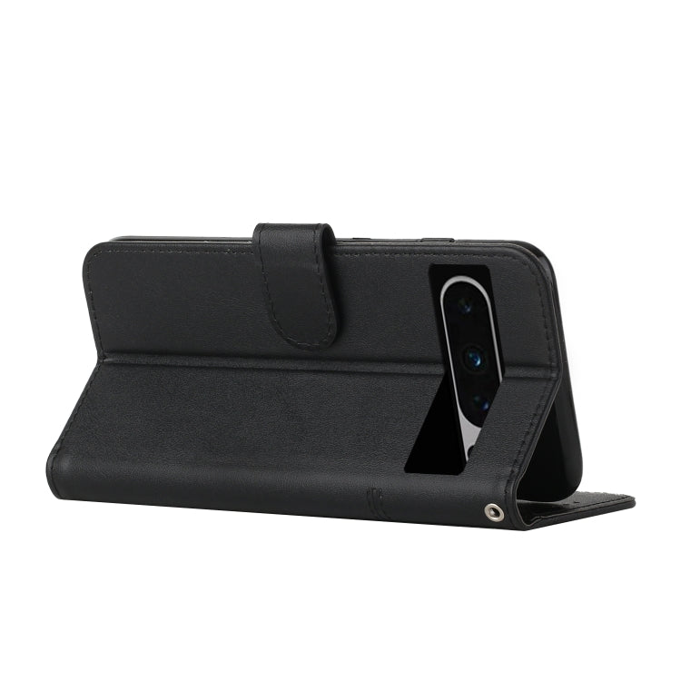 Custodia per telefono in pelle con fibbia in vitello con cuciture, For Google Pixel 8 Pro, For Infinix Hot 30i, For Tecno Spark 10, For Tecno Spark 10 5G