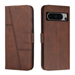 Custodia per telefono in pelle con fibbia in vitello con cuciture, For Google Pixel 8 Pro, For Infinix Hot 30i, For Tecno Spark 10, For Tecno Spark 10 5G