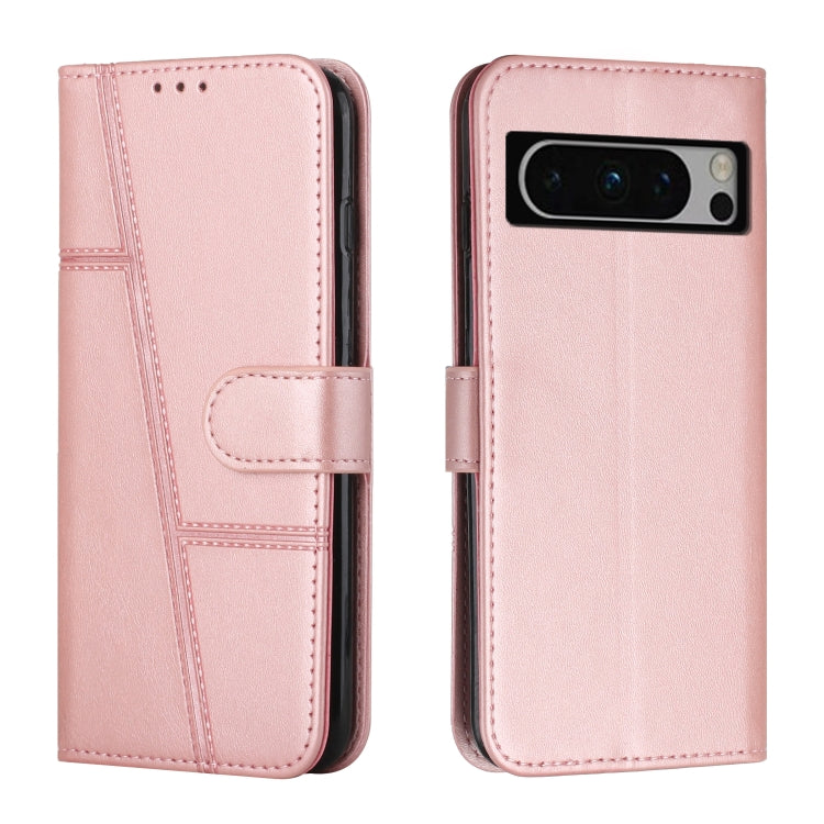 Custodia per telefono in pelle con fibbia in vitello con cuciture, For Google Pixel 8 Pro, For Infinix Hot 30i, For Tecno Spark 10, For Tecno Spark 10 5G