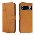 Custodia per telefono in pelle con fibbia in vitello con cuciture, For Google Pixel 8 Pro, For Infinix Hot 30i, For Tecno Spark 10, For Tecno Spark 10 5G