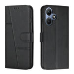 Custodia per telefono in pelle con fibbia in vitello con cuciture, For Google Pixel 8 Pro, For Infinix Hot 30i, For Tecno Spark 10, For Tecno Spark 10 5G