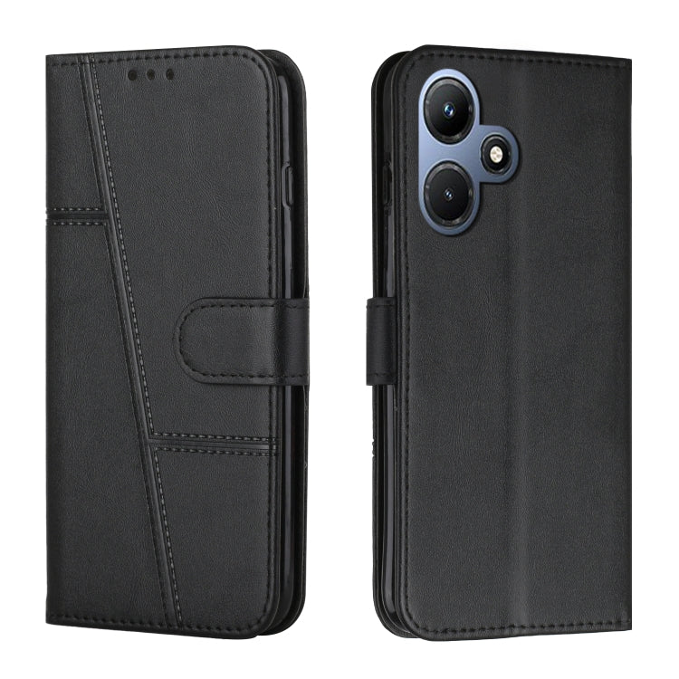 Custodia per telefono in pelle con fibbia in vitello con cuciture, For Google Pixel 8 Pro, For Infinix Hot 30i, For Tecno Spark 10, For Tecno Spark 10 5G