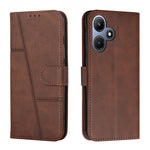 Custodia per telefono in pelle con fibbia in vitello con cuciture, For Google Pixel 8 Pro, For Infinix Hot 30i, For Tecno Spark 10, For Tecno Spark 10 5G