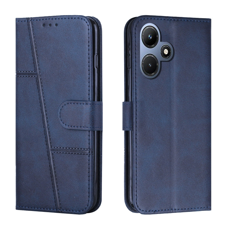 Custodia per telefono in pelle con fibbia in vitello con cuciture, For Google Pixel 8 Pro, For Infinix Hot 30i, For Tecno Spark 10, For Tecno Spark 10 5G